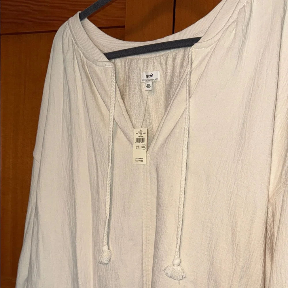 Aerie Cream Hoodie Sweatshirt - Picture 4 of 5
